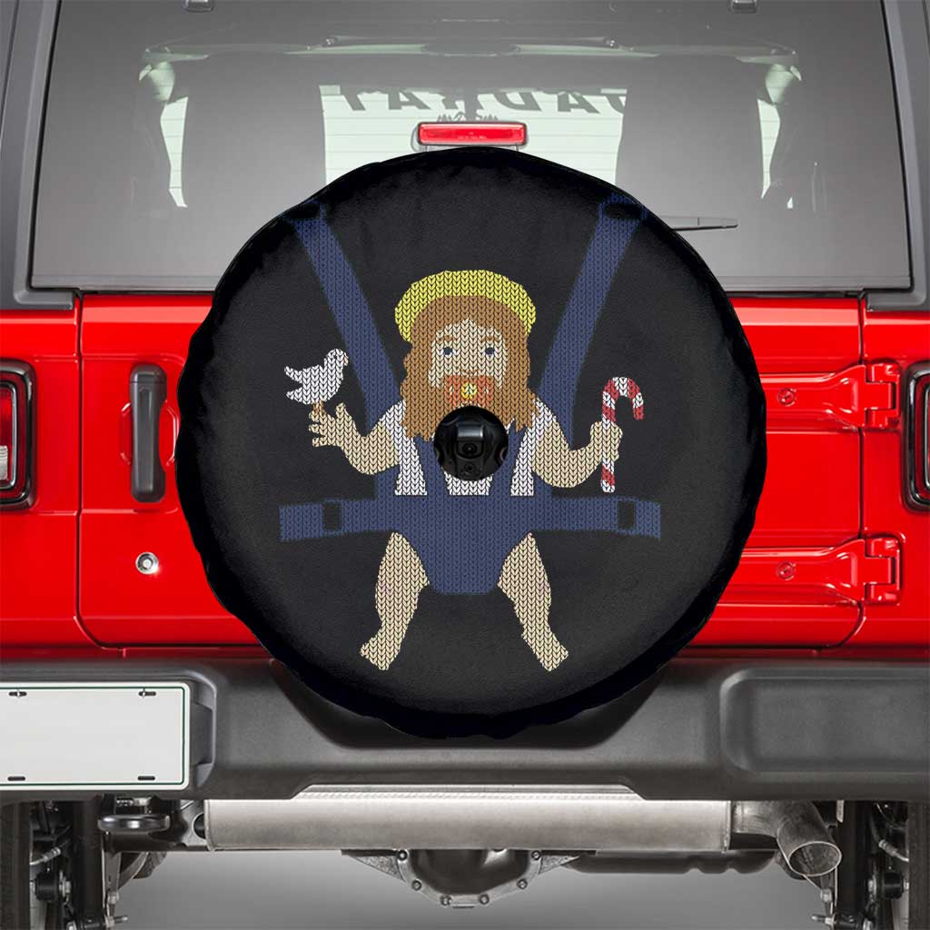 Funny Christmas Baby Jesus Spare Tire Cover Xmas Christian Little Boy TS11 Black Print Your Wear