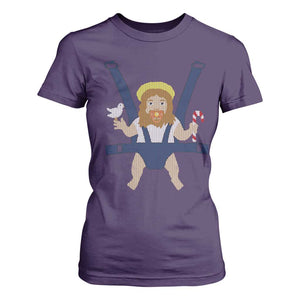Funny Christmas Baby Jesus T Shirt For Women Xmas Christian Little Boy TS11 Purple Print Your Wear