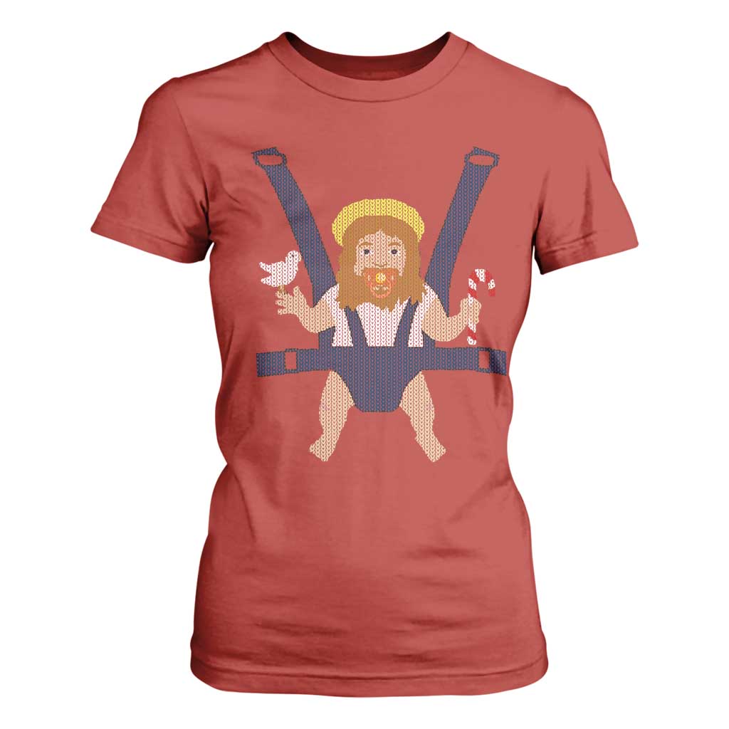Funny Christmas Baby Jesus T Shirt For Women Xmas Christian Little Boy TS11 Red Print Your Wear