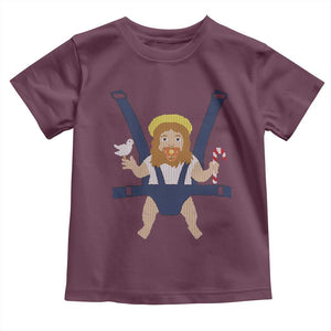 Funny Christmas Baby Jesus Toddler T Shirt Xmas Christian Little Boy TS11 Maroon Print Your Wear