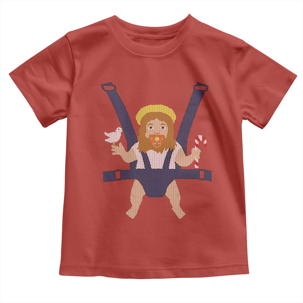 Funny Christmas Baby Jesus Toddler T Shirt Xmas Christian Little Boy TS11 Red Print Your Wear