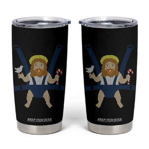 Funny Christmas Baby Jesus Tumbler Cup Xmas Christian Little Boy TS11 Black Print Your Wear