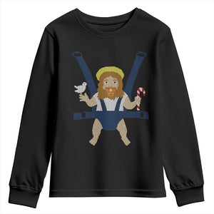 Funny Christmas Baby Jesus Youth Sweatshirt Xmas Christian Little Boy TS11 Black Print Your Wear