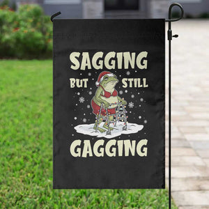 Funny Sagging But Still Gagging Christmas Frog Garden Flag Funny Cringe Meme Gag Humor TS11 Print Your Wear