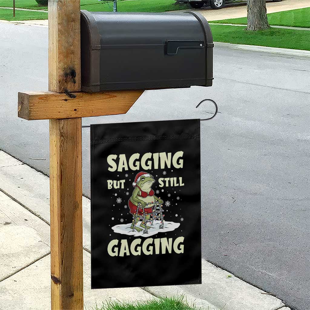 Funny Sagging But Still Gagging Christmas Frog Garden Flag Funny Cringe Meme Gag Humor TS11 Print Your Wear