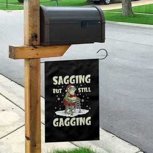 Funny Sagging But Still Gagging Christmas Frog Garden Flag Funny Cringe Meme Gag Humor TS11 Print Your Wear