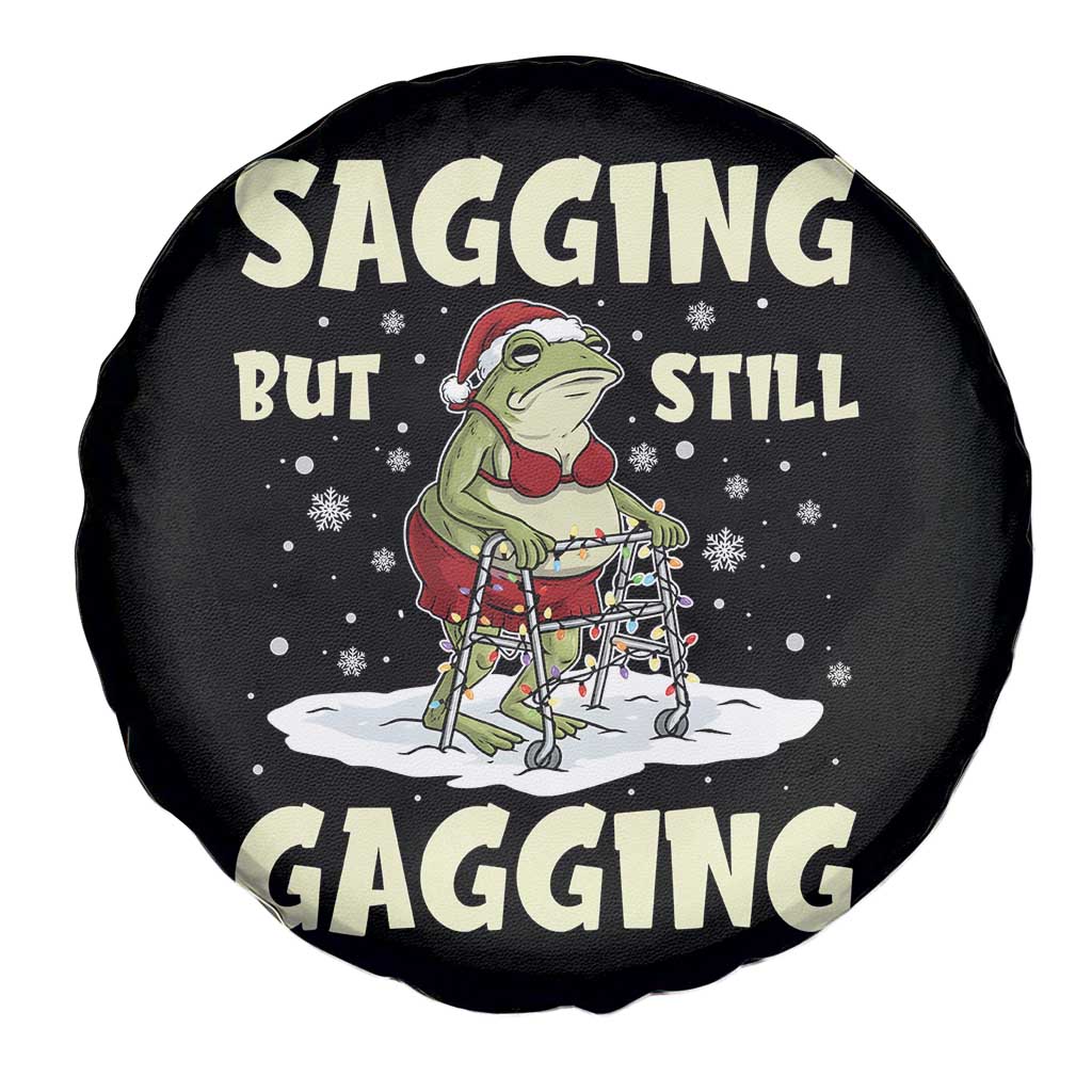 Funny Sagging But Still Gagging Christmas Frog Spare Tire Cover Funny Cringe Meme Gag Humor TS11 Print Your Wear
