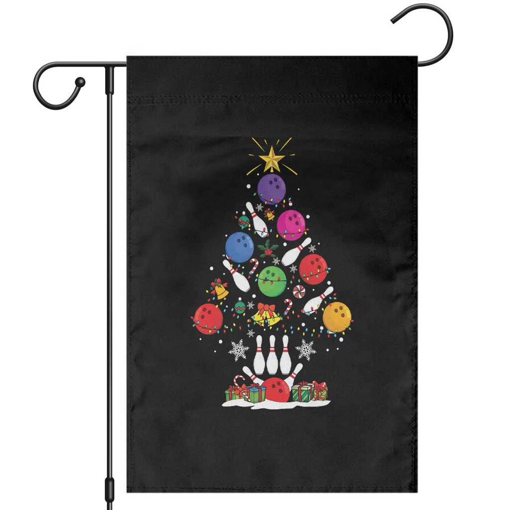 Funny Bowling Christmas Tree Lights Xmas Bowler Garden Flag TS11 Black Print Your Wear