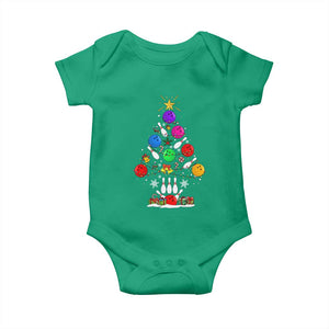 Funny Bowling Christmas Tree Lights Xmas Bowler Baby Onesie TS11 Irish Green Print Your Wear