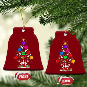 Funny Bowling Christmas Tree Lights Xmas Bowler Ceramic Ornament TS11 Print Your Wear