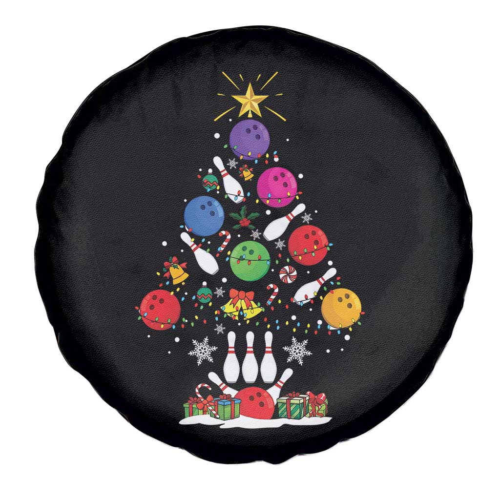 Funny Bowling Christmas Tree Lights Xmas Bowler Spare Tire Cover TS11 Print Your Wear