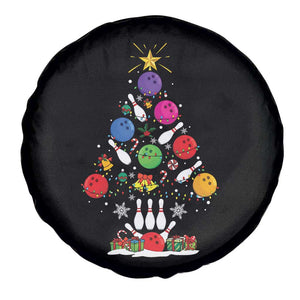 Funny Bowling Christmas Tree Lights Xmas Bowler Spare Tire Cover TS11 Print Your Wear