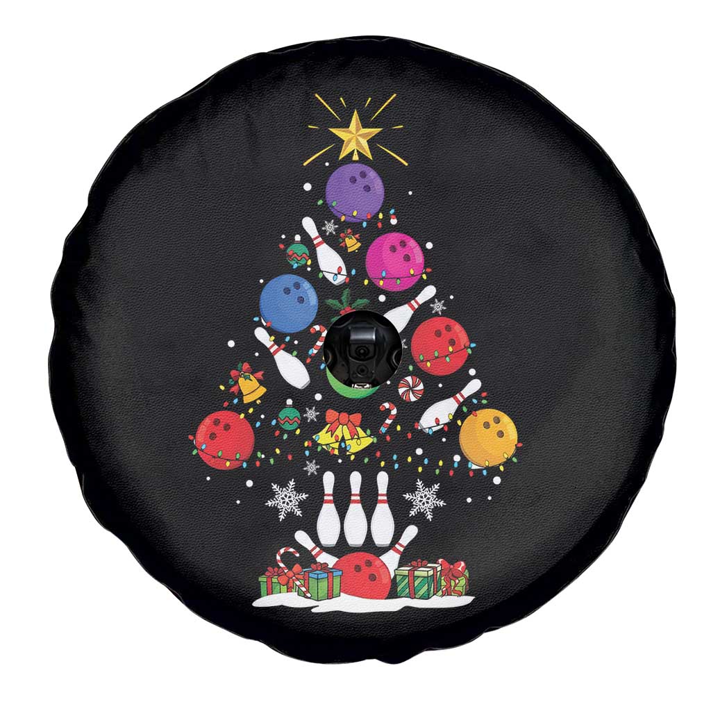 Funny Bowling Christmas Tree Lights Xmas Bowler Spare Tire Cover TS11 Print Your Wear