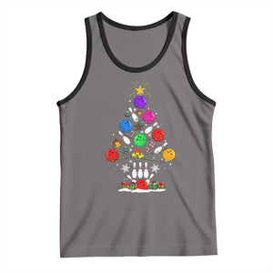 Funny Bowling Christmas Tree Lights Xmas Bowler Tank Top - Print Your Wear