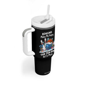 Funny Christmas Bowling Tumbler With Handle Bowling Makes Me Happy The Ten Pin Not So Much TS11 Print Your Wear