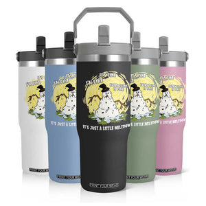 Funny It Is Fine I Am Fine Everything Is Fine Its Just A Little Meltdown Flip Straw Tumbler Christmas Snowman TS11 Print Your Wear