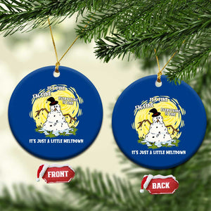 Funny It Is Fine I Am Fine Everything Is Fine Its Just A Little Meltdown Ceramic Ornament Christmas Snowman TS11 1pc Blue Print Your Wear