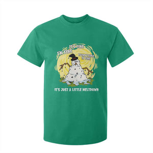 Funny It Is Fine I Am Fine Everything Is Fine Its Just A Little Meltdown T Shirt For Kid Christmas Snowman TS11 Irish Green Print Your Wear
