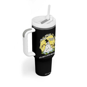 Funny It Is Fine I Am Fine Everything Is Fine Its Just A Little Meltdown Tumbler With Handle Christmas Snowman - Print Your Wear