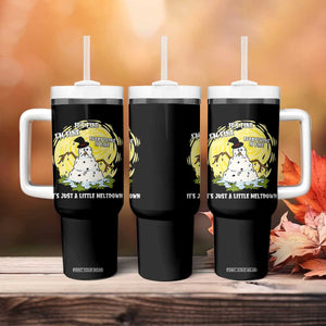 Funny It Is Fine I Am Fine Everything Is Fine Its Just A Little Meltdown Tumbler With Handle Christmas Snowman - Print Your Wear