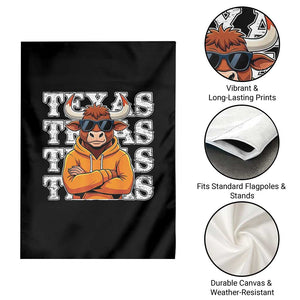 Texas Fan Garden Flag Longhorns Cow Texas Pride Sport Lover TS11 Print Your Wear