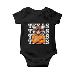 Texas Fan Baby Onesie Longhorns Cow Texas Pride Sport Lover TS11 Black Print Your Wear
