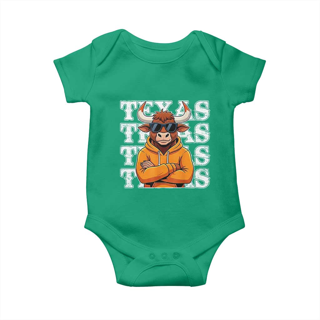 TFL Football Lover Baby Onesie Vintage Orange Cow Sunglasses Game Day TS11 Irish Green Print Your Wear