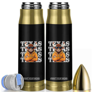 Texas Fan Bullet Tumbler Longhorns Cow Texas Pride Sport Lover - Print Your Wear