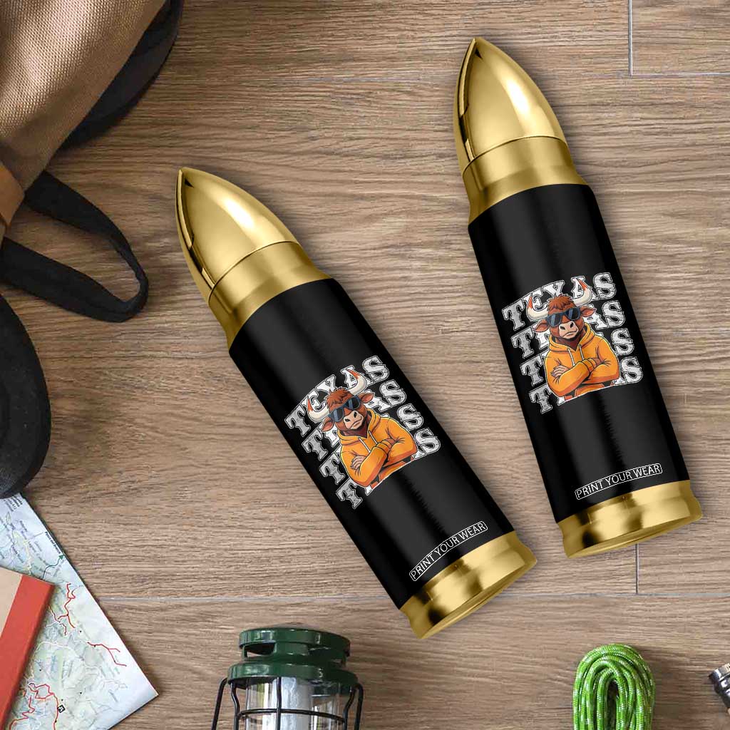 TFL Football Lover Bullet Tumbler Vintage Orange Cow Sunglasses Game Day TS11 Print Your Wear