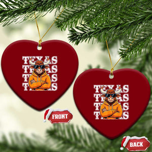 TFL Football Lover Ceramic Ornament Vintage Orange Cow Sunglasses Game Day TS11 Print Your Wear