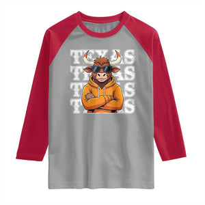 TFL Football Lover Raglan Shirt Vintage Orange Cow Sunglasses Game Day TS11 Sport Gray Red Print Your Wear