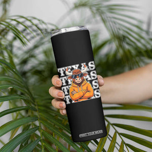 TFL Football Lover Skinny Tumbler Vintage Orange Cow Sunglasses Game Day TS11 Print Your Wear