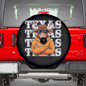 TFL Football Lover Spare Tire Cover Vintage Orange Cow Sunglasses Game Day TS11 Black Print Your Wear