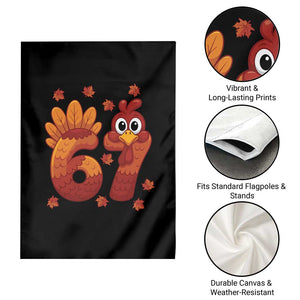 67 Thanksgiving Garden Flag Funny Turkey Thanksgiving Six Seven Meme TS11 Print Your Wear