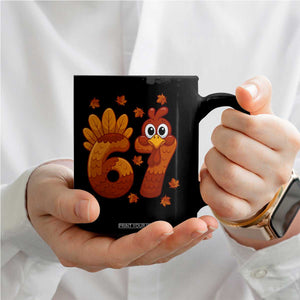 67 Thanksgiving Coffee Mug Funny Turkey Thanksgiving Six Seven Meme TS11 Print Your Wear