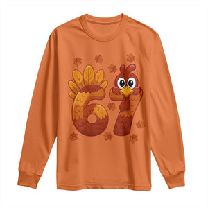 67 Thanksgiving Long Sleeve Shirt Funny Turkey Thanksgiving Six Seven Meme TS11 Orange Print Your Wear