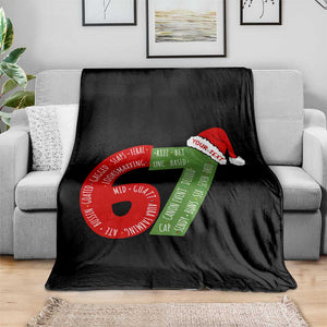 Personalized 67 Christmas Throw Blanket Custom Text Rizz Aura Farming Six Seven Meme Gen Alpha TS11 Print Your Wear