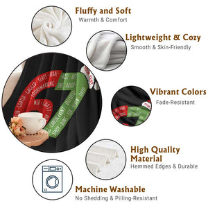 Personalized 67 Christmas Throw Blanket Custom Text Rizz Aura Farming Six Seven Meme Gen Alpha TS11 Print Your Wear