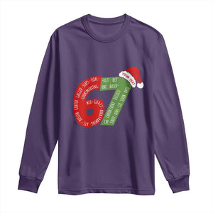 Personalized 67 Christmas Long Sleeve Shirt Custom Text Rizz Aura Farming Six Seven Meme Gen Alpha TS11 Purple Print Your Wear