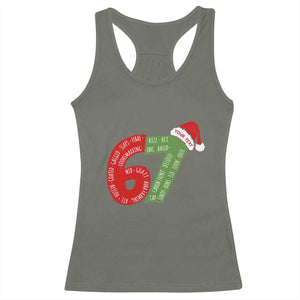 Personalized 67 Christmas Racerback Tank Top Custom Text Rizz Aura Farming Six Seven Meme Gen Alpha TS11 Military Green Print Your Wear