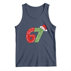 Personalized 67 Christmas Tank Top Custom Text Rizz Aura Farming Six Seven Meme Gen Alpha TS11 Navy Print Your Wear