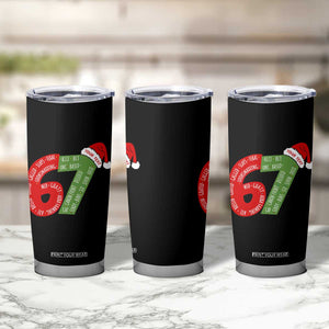 Personalized 67 Christmas Tumbler Cup Custom Text Rizz Aura Farming Six Seven Meme Gen Alpha TS11 Print Your Wear