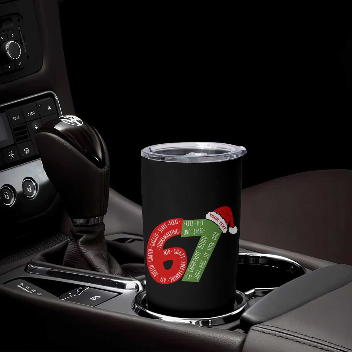 Personalized 67 Christmas Tumbler Cup Custom Text Rizz Aura Farming Six Seven Meme Gen Alpha TS11 Print Your Wear