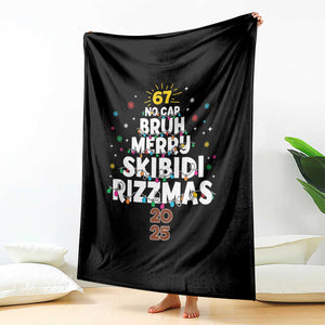 Funny Christmas Six Seven Meme Throw Blanket 67 No Cap Bruh Merry Skibidi Rizzmas 2025 TS11 Print Your Wear