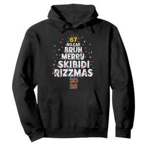Funny Christmas Six Seven Meme Hoodie 67 No Cap Bruh Merry Skibidi Rizzmas 2025 TS11 Black Print Your Wear