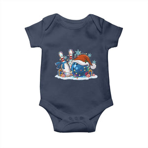 Funny Christmas Bowling Santa Hat Xmas Bowler Baby Onesie TS11 Navy Print Your Wear