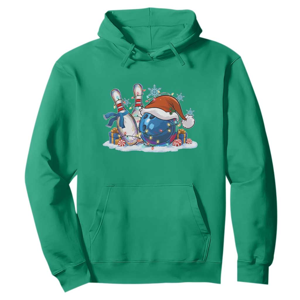Funny Christmas Bowling Santa Hat Xmas Bowler Hoodie TS11 Irish Green Print Your Wear