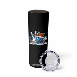 Funny Christmas Bowling Santa Hat Xmas Bowler Skinny Tumbler TS11 Print Your Wear