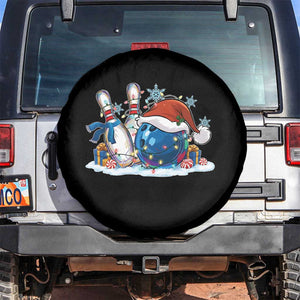 Funny Christmas Bowling Santa Hat Xmas Bowler Spare Tire Cover TS11 No hole Black Print Your Wear