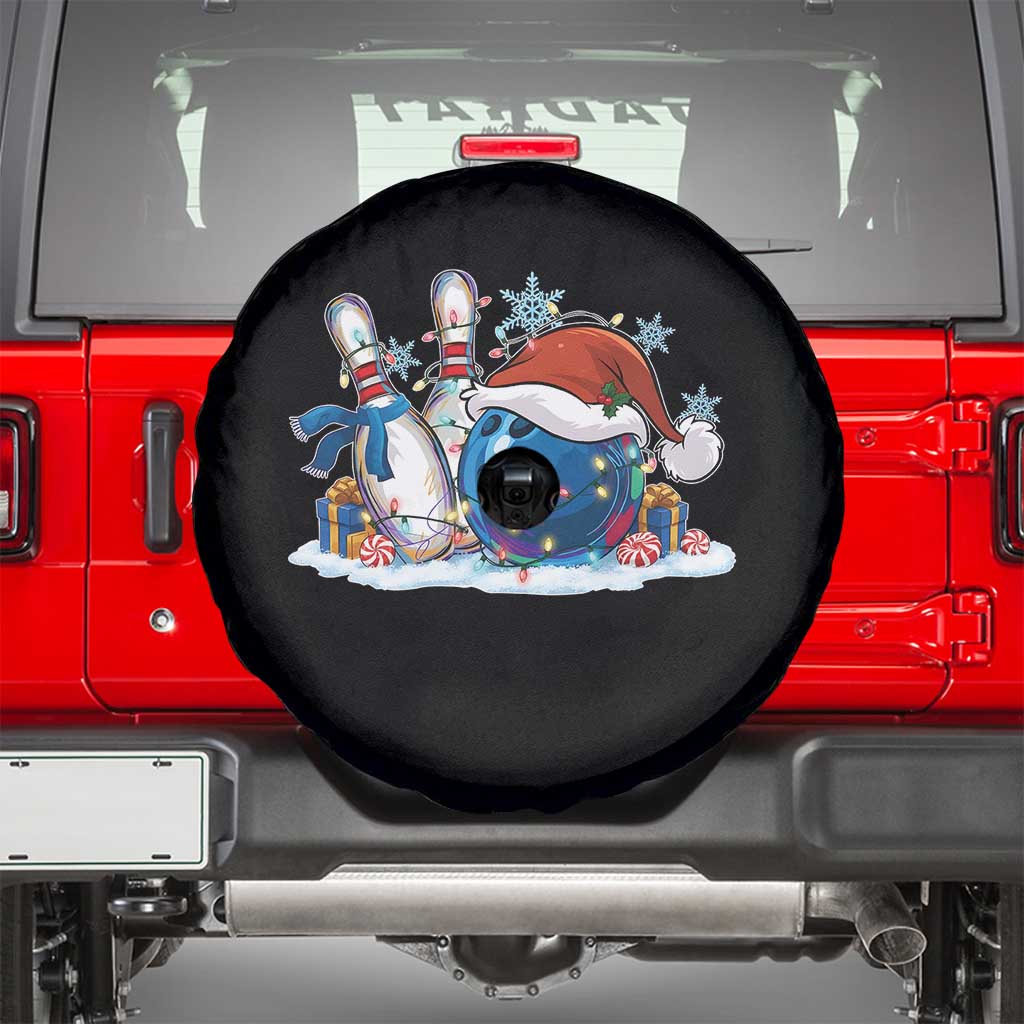Funny Christmas Bowling Santa Hat Xmas Bowler Spare Tire Cover TS11 Black Print Your Wear
